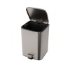 Lixeira Quadrada Inox com Pedal 18L 1005.QUA.18.INX - Deca - vista 2