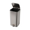 Lixeira Quadrada Inox com Pedal 28L 1005.QUA.28.INX - Deca - vista 2