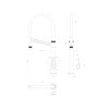 Monocomando Mesa gourmet urban borracha f antracite 2289.GF.IND.MT.PT - Deca - vista 4