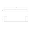 Porta Toalha 30Cm Versa Black Matte 2040.BL31.030.MT - Deca - vista 2