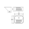 Tanque CT50 Aço Inox 50x40 Embutir Escovado 90010195016 - Mekal - vista 2