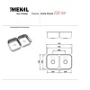 Cuba Dupla Inox Embutir CD34 Extra - Mekal - vista 2