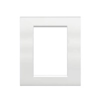 Placa 4x4 Quadrada 6 postos sem suporte Branca Living Light Bticino