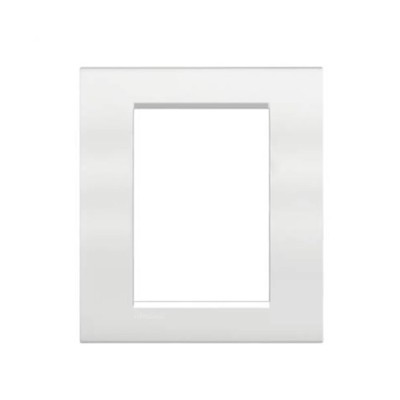 Placa 4x4 Quadrada 6 postos sem suporte Branca Living Light Bticino