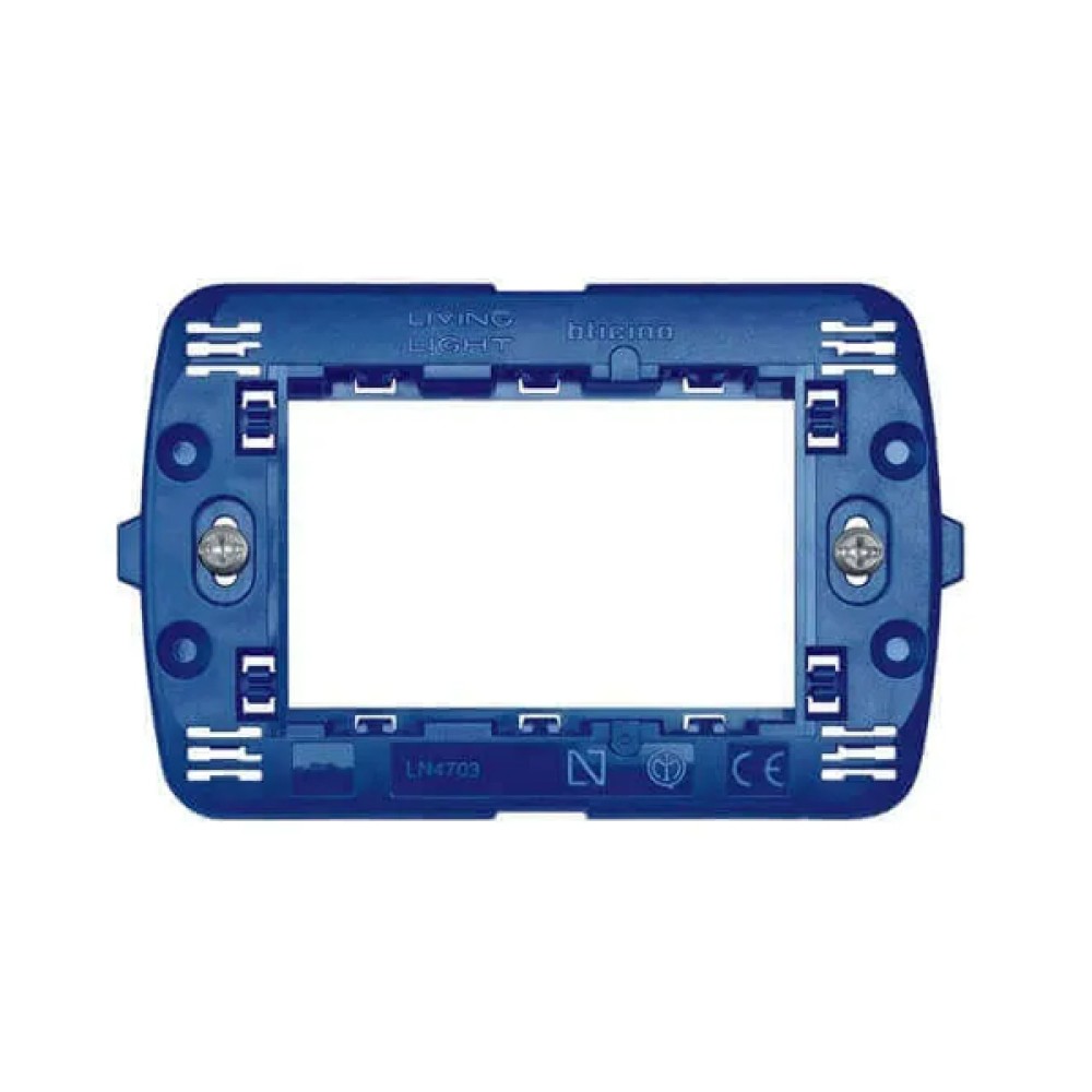 Suporte 4x2 Horizontal Azul Living Light Bticino - Pial Legrand