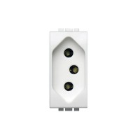 Módulo Tomada 2P+T 20A 250V Branca Living Light Bticino