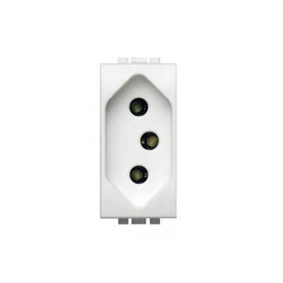 Módulo Tomada 2P+T 20A 250V Branca Living Light Bticino