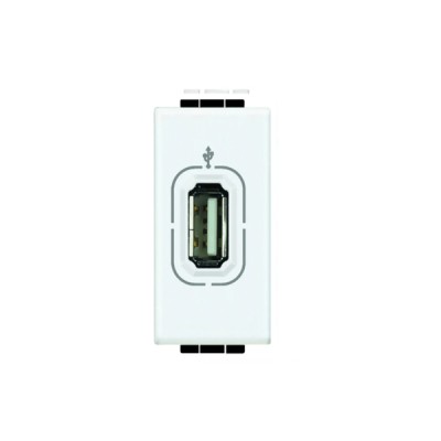 Módulo Tomada 1xUSB Branca Living Light Bticino