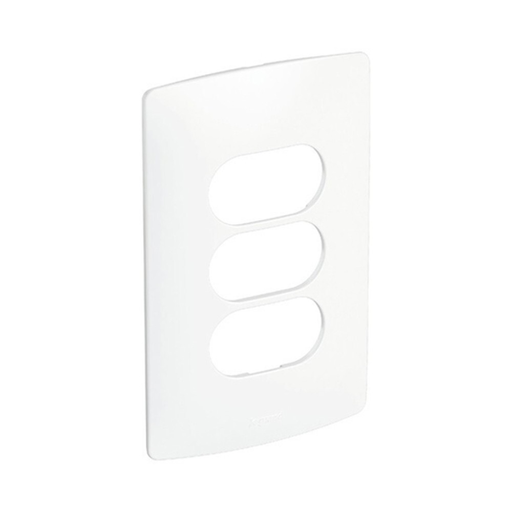 Placa 3 Postos 4x2 sem Suporte Branco Nereya - Pial Legrand