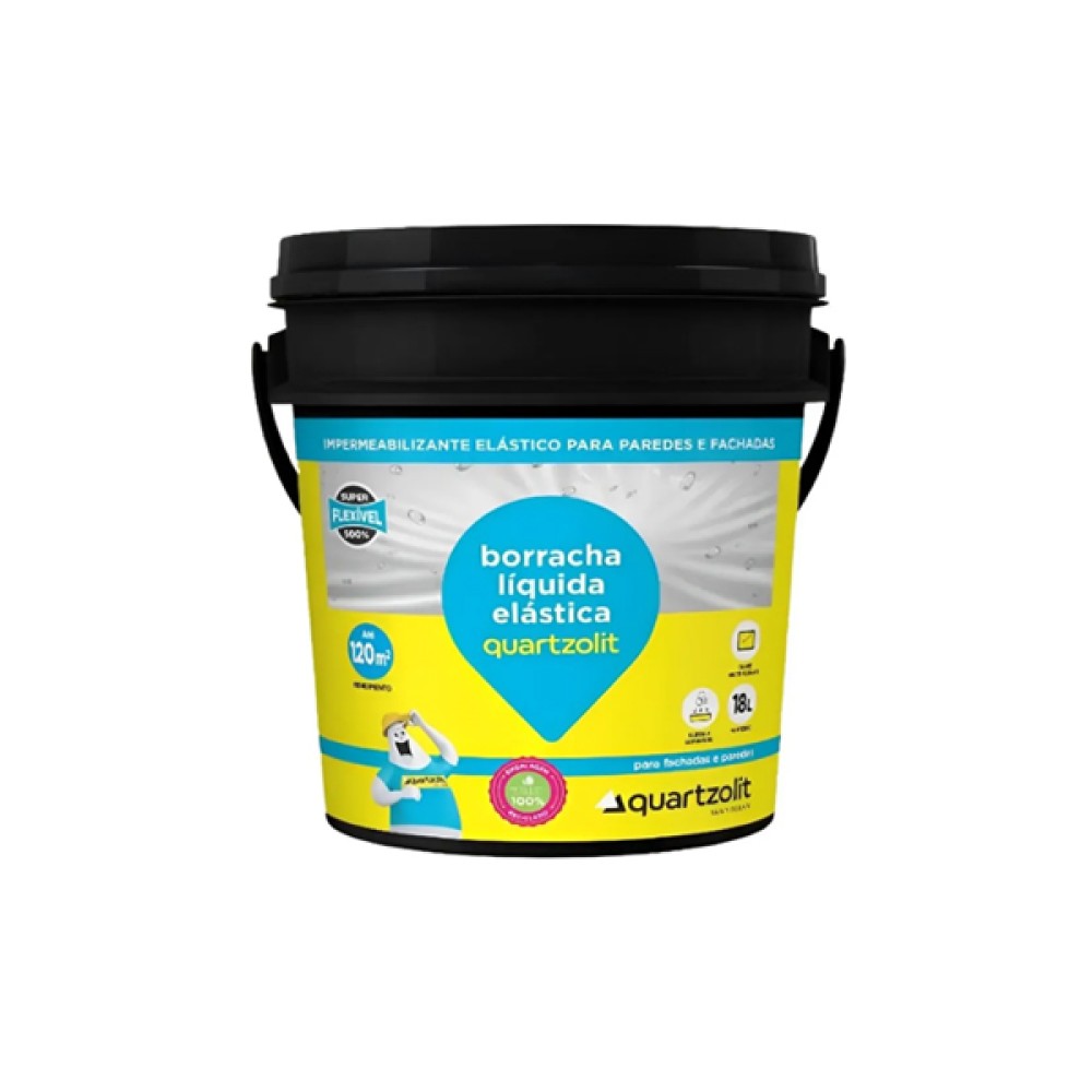 Impermeabilizante Borracha Líquida Elástica Branca 18KG - Quartzolit