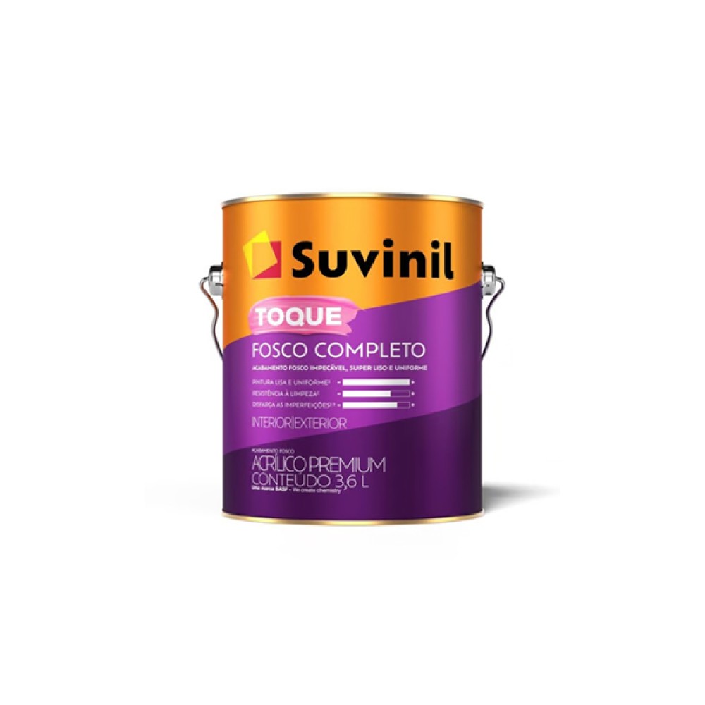 Tinta Acrílica Toque Fosco Completo Branco 3,6 Litros - Suvinil
