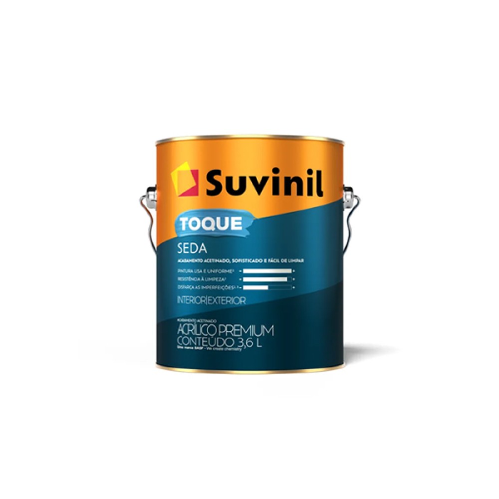 Tinta Acrílica Toque de Seda Acetinada Branca 3,6 litros - Suvinil