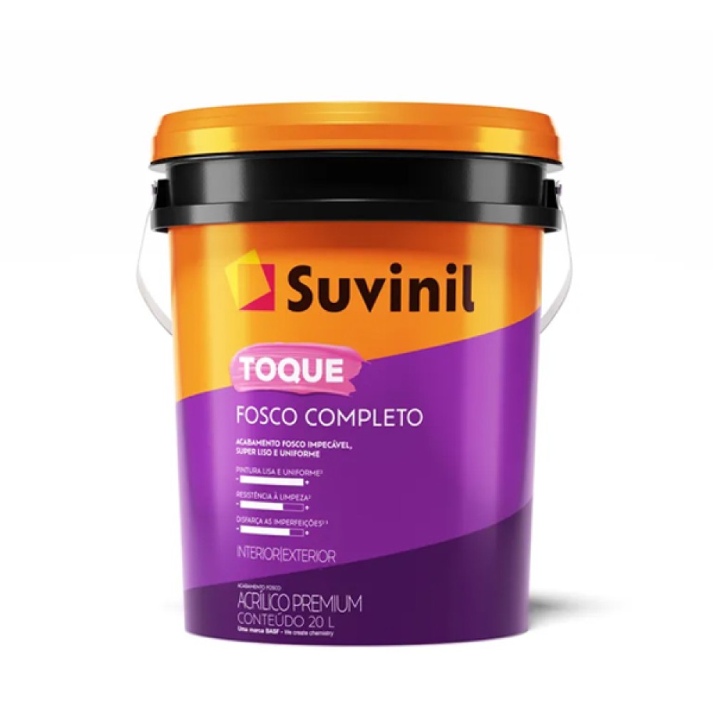 Tinta Acrílica Toque Fosco Completo Branco Neve 20 Litros - Suvinil