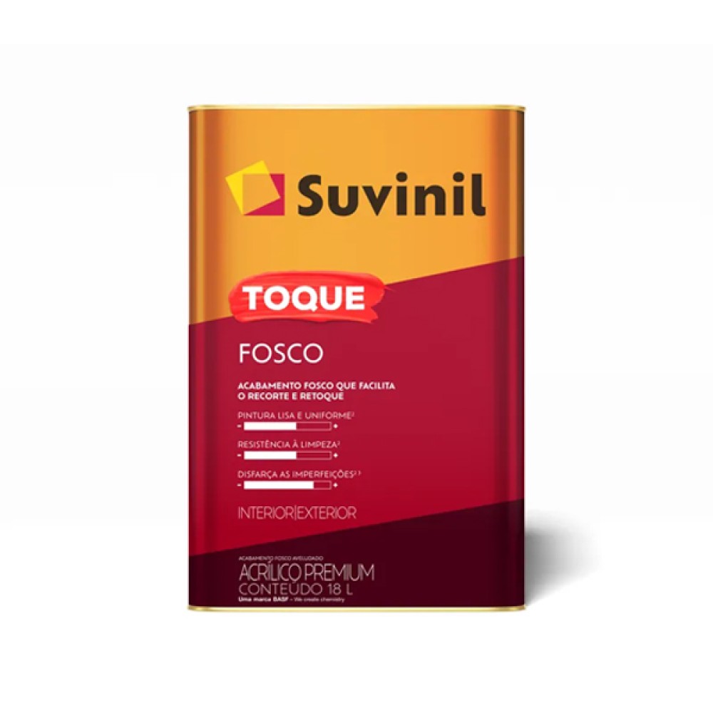 Tinta Acrílica Toque Fosco Premium Branco Neve 18 Litros - Suvinil