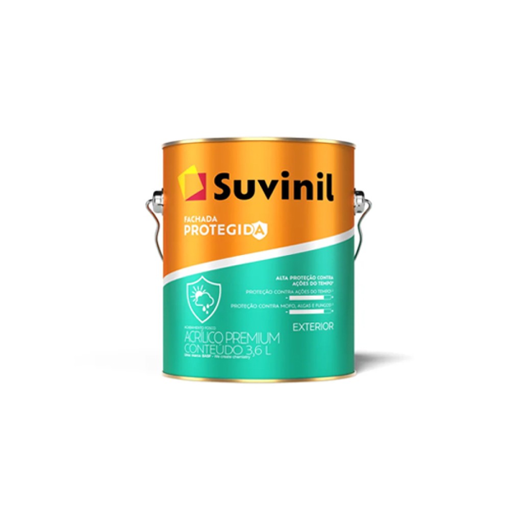 Tinta Acrílica Fachada Protegida Branco Neve 3,6 litros - Suvinil