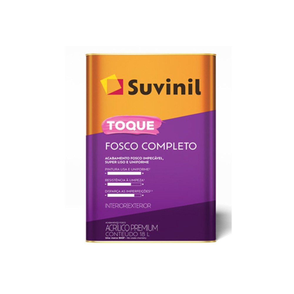 Tinta Acrílica Toque Fosco Completo Branco Neve 18 Litros - Suvinil