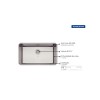Cuba Embutir Quadrum 70 U Inox Acetinado - Tramontina - vista 3