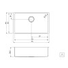 Cuba Quadrum PVD Black 70x40 Inox - Tramontina - vista 2