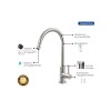 Torneira Bancada Arko em Aco Inox com sistema anti-gotejamento 94520/017 - Tramontina - vista 3