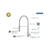 Misturador Monocomando Versatile em Aco Inox com Bica Movel 94520029 - Tramontina - vista 3