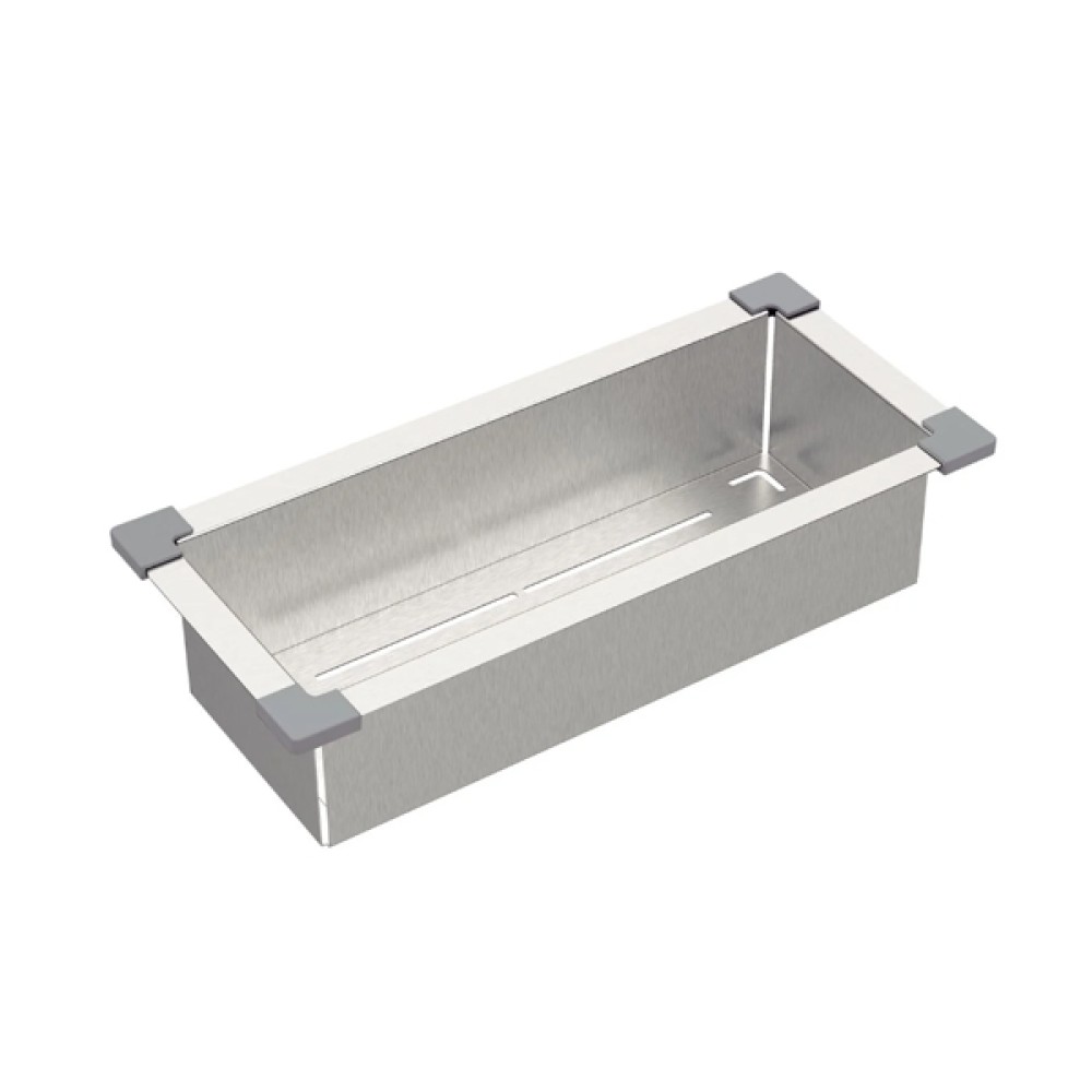 Cesto Coador Qadrum Design Collection Aço Inox Acabamento Acetinado 19x43cm 94532018 - Tramontina