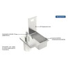 Porta Esponja com Tampa e Dosador de Sabão Líquido em Aço Inox para uso em canal organizador 94534/016 - Tramontina - vista 3
