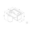 Porta Esponja com Tampa e Dosador de Sabão Líquido em Aço Inox para uso em canal organizador 94534/016 - Tramontina - vista 2