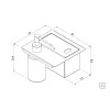 Porta Esponja Tampa e Dosador de Sabão Líquido em Aço Inox para Canal Organizador 94534026 - Tramontina - vista 4