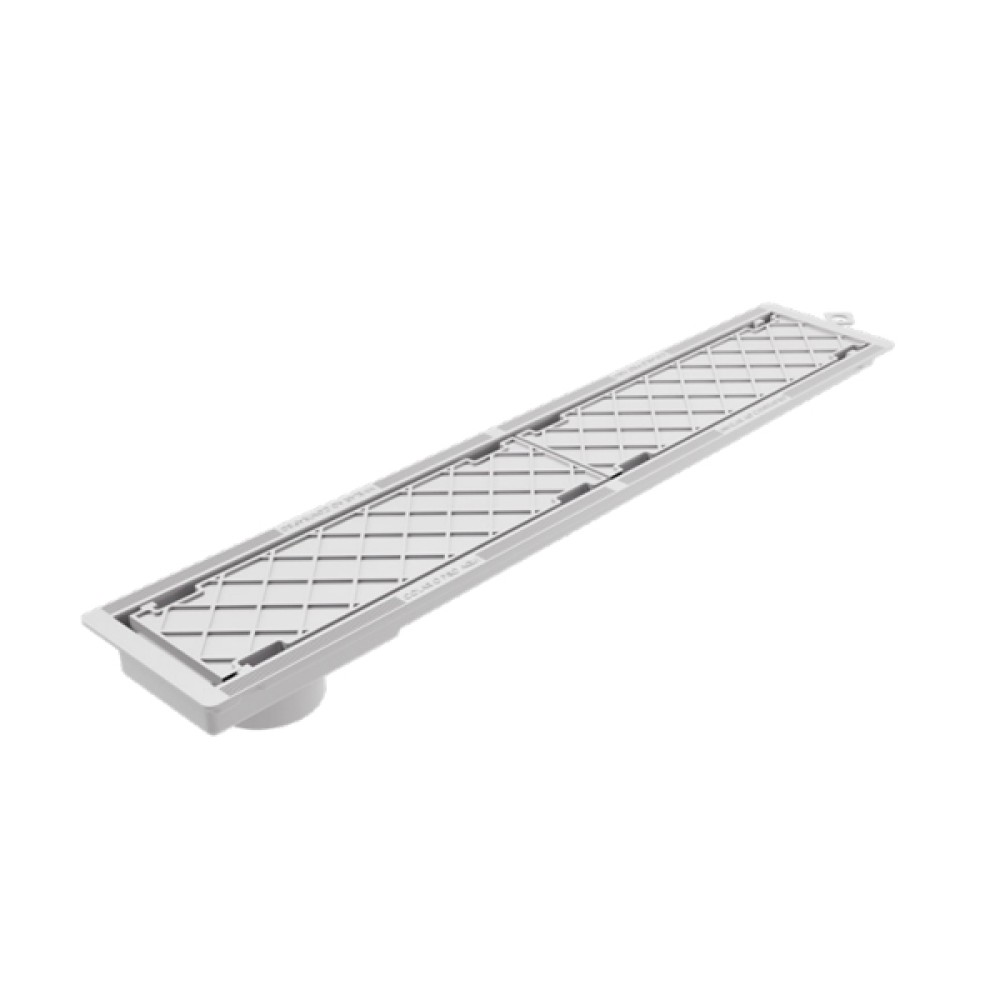 Ralo Oculto Retangular Slim Hide em PVC 7x50cm - Tramontina