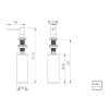 Dosador Sabão inox Rose Gold Recipiente Plástico 500 ml revestimento PVD 94517404 - Tramontina - vista 2