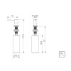Dosador Sabão inox Black Recipiente Plástico 500 ml Revestimento PVD 94517504 - Tramontina - vista 3