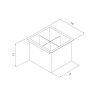 Escorredor Porta Talheres Aço Inox 15x16 cm P/ Calha Umida 94534014 - Tramontina - vista 2