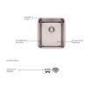 Cuba Undermount Quadrum 34 Inox Acetinado - Tramontina - vista 4