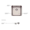 Cuba Embutir Quadrum 40 U Inox Acetinado - Tramontina - vista 2