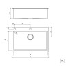 Cuba Sobrepor Quadrum Flush 70 Inox Acetinado - Tramontina - vista 2