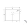 Cuba Quadrum PVD Black 50x40 Inox - Tramontina - vista 2