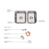 Cuba Isis 2C 34-28 BS Inox Natural - Tramontina - vista 2