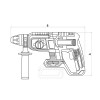 Martelete Perfurador/Rompedor 20V SDS-Plus 1" (26 mm) Brushless by Total 42305204 - Tramontina - vista 2