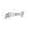 Esmerilhadeira Angular 20V 5" (125 mm) 1200W Brushless by Total 42306205 - Tramontina - vista 3