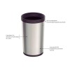 Lixeira Molise Inox Acabamento Acetinado 50L 94539002 - Tramontina - vista 4