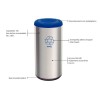Lixeira Selecta Plus Azul Inox Acabamento Scotch Brite 40L 94539221 - Tramontina - vista 4
