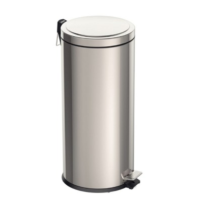 Lixeira Inox Pedal Tramontina Brasil Acabamento Polido Balde Interno Removível 30 L 94538/130