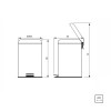 Lixeira com Pedal Brasil Plus em Aço Inox com Acabamento Acetinado e Balde Interno 20L 94538520 - Tramontina - vista 2