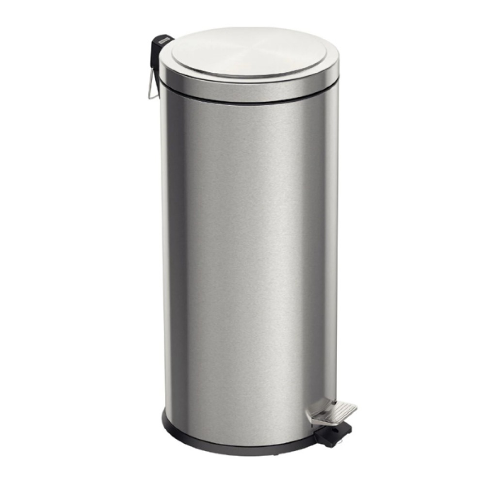 Lixeira com Pedal Brasil Plus em Aço Inox com Acabamento Acetinado e Balde Interno 30L 94538530 - Tramontina