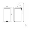 Lixeira com Pedal Brasil Plus em Aço Inox com Acabamento Acetinado e Balde Interno 30L 94538530 - Tramontina - vista 2