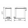 Lixeira Tipo D Slim em Aço Inox com Acabamento Acetinado 6 L 94538606 - Tramontina - vista 2
