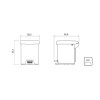 Lixeira com Pedal New em Aço Inox com Acabamento Polido 5 L 94538705 - Tramontina - vista 6