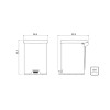 Lixeira com Pedal New em Aço Inox com Acabamento Polido 12 L 94538712 - Tramontina - vista 6