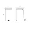 Lixeira com Pedal New em Aço Inox com Acabamento Polido 20 L 94538720 - Tramontina - vista 5