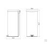 Lixeira com Pedal New em Aço Inox com Acabamento Polido 30 L 94538730 - Tramontina - vista 2